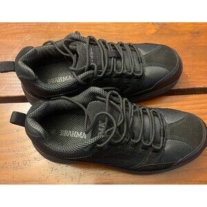 BRAHMA Steel Toe Safety Shoes Adan U.S. Mens Size 9.5 Black Low Top Work Boots